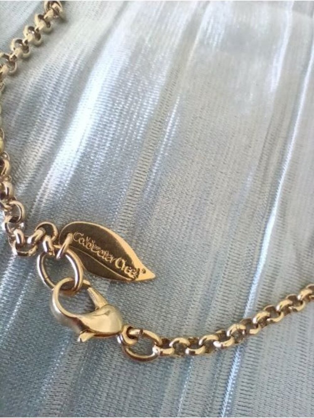 2 Coldwater Creek Silver & Goldtone Necklaces With Gold Colored Beads & Tassle - Picture 13 of 13